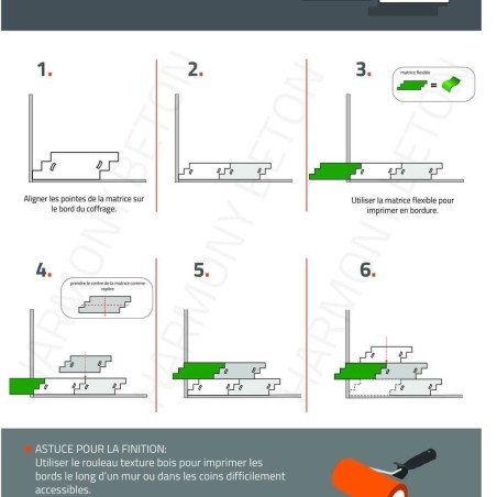 Matrice imitation Parquet - lames de 15 cm