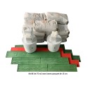 Kit béton empreinte aspect Parquet - Lames de 15 cm