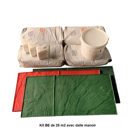 Kit béton empreinte aspect Dalle manoir