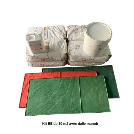 Kit béton empreinte aspect Dalle manoir