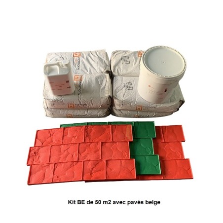 Imprinted concrete kit - Belgian cobblestones