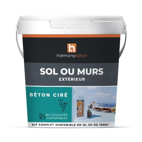 Kit ISY Béton ciré pour sol ou murs extérieur