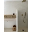 Waxed concrete kit for shower tiling
