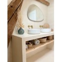 Waxed concrete kit for shower tiling