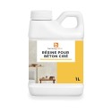 Waxed concrete resin