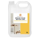 Waxed concrete resin