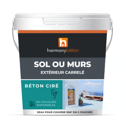 Kit ISY Béton ciré pour sol ou murs extérieurs carrelés