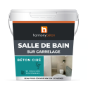 Béton ciré ISY sur carrelage - Kit universel salle de bain