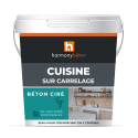 Béton ciré ISY sur carrelage - Kit universel cuisine