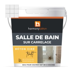 Béton ciré sur carrelage - Kit universel salle de bain