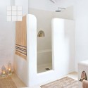 Béton ciré ISY sur carrelage - Kit universel salle de bain - douche couleur 41. Banquise