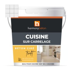 Béton ciré sur carrelage - Kit universel cuisine
