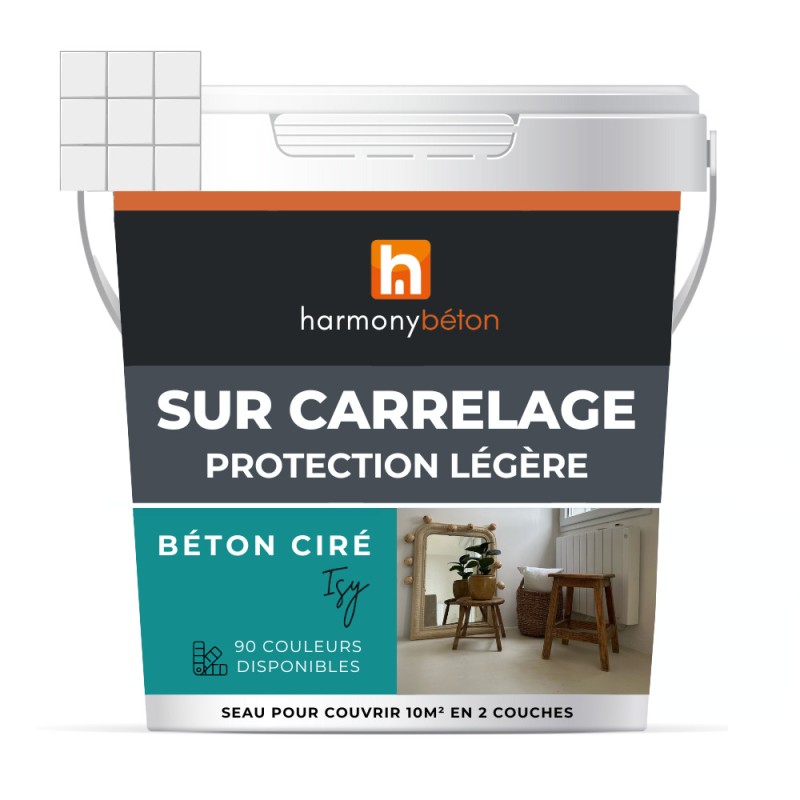 Béton ciré ISY sur carrelage - Kit universel protection légère