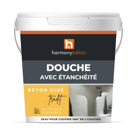 Béton ciré douche avec...