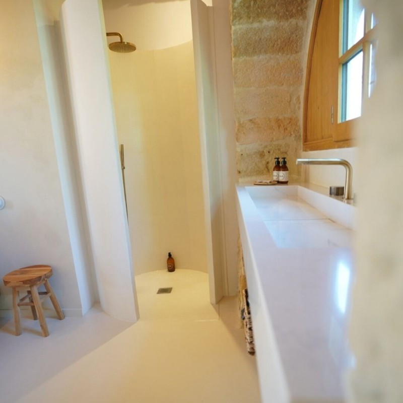 Béton ciré ISY douche avec étanchéité - kit complet - couleur 4. Pierre