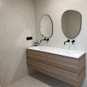 Béton ciré ISY mural salle de bain -  couleur 37. Beige