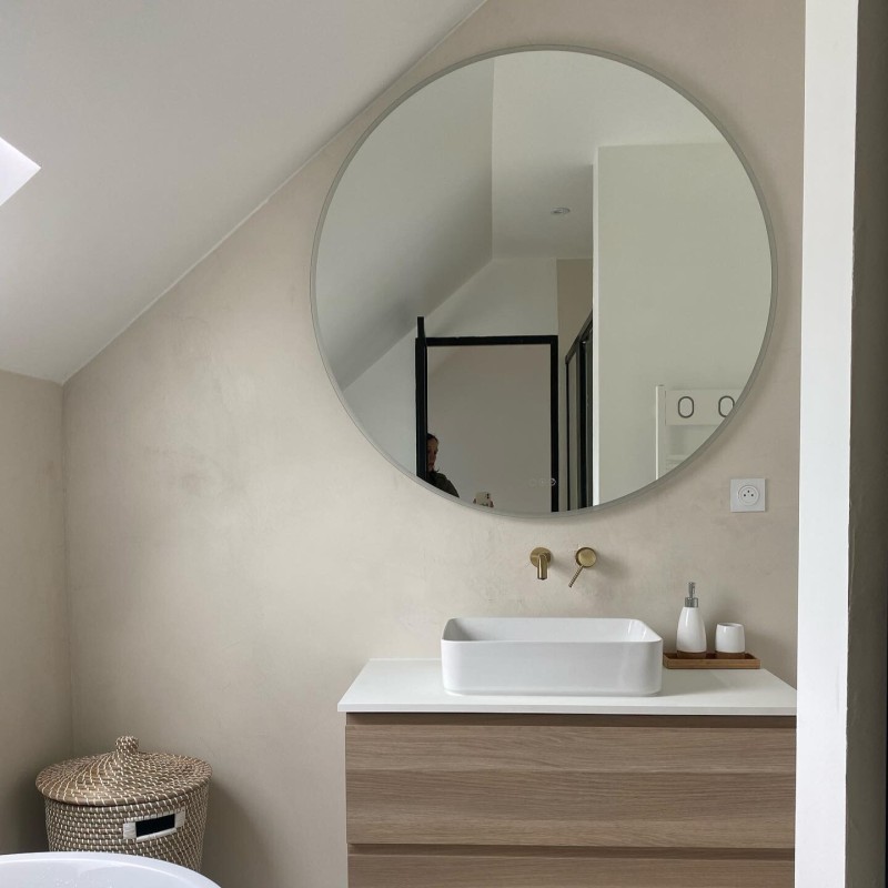 Béton ciré mural salle de bain - couleur BC09