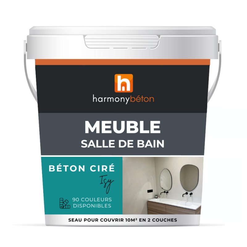 Béton ciré ISY meuble vasque et douche - Kit complet béton ciré