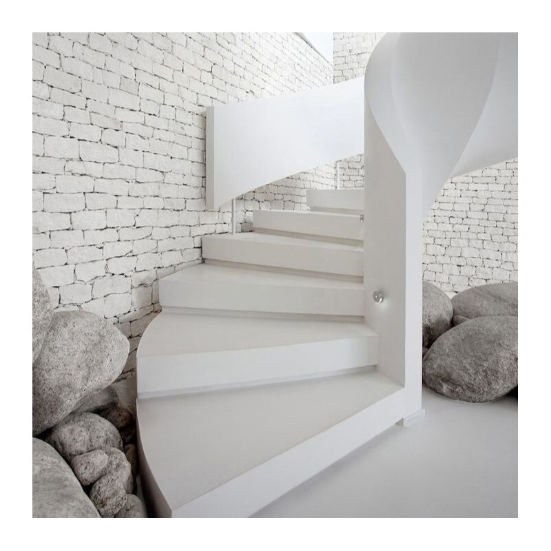 Escalier béton ciré ISY - couleur 41. Banquise