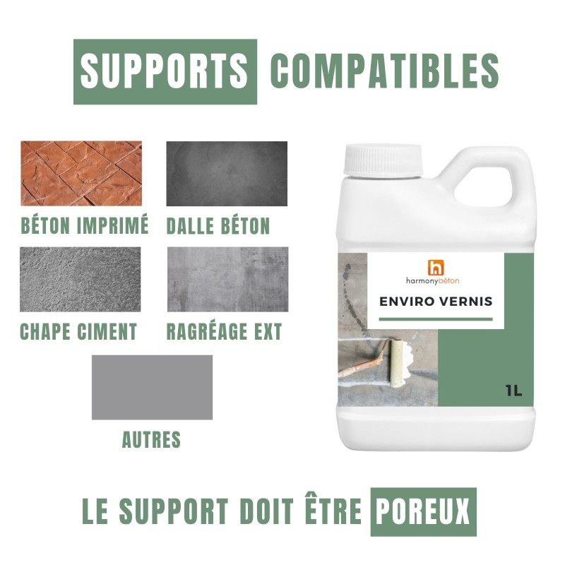 Supports compatibles enviro vernis