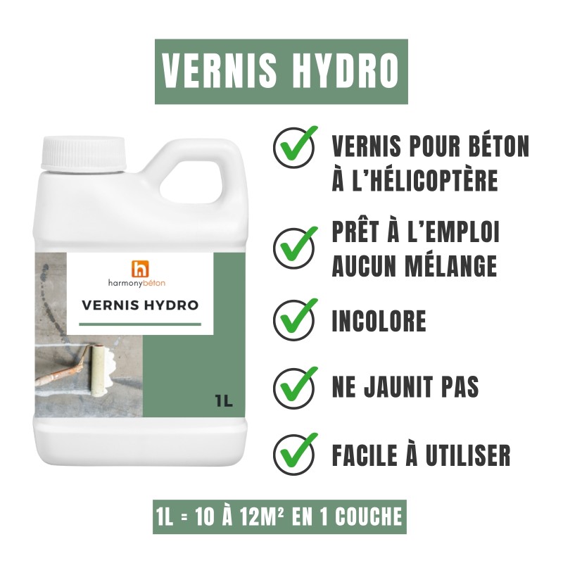 Avantages vernis hydro pour béton à l'hélicoptère