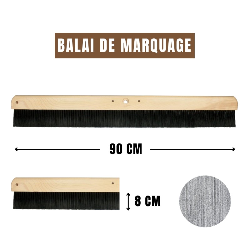 Balai de marquage pour béton balayé dimensions