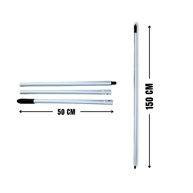 Dimensions manche à balai aluminium 150 cm