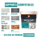 Supports compatibles avec le béton ciré standard