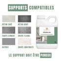 Supports compatibles avec le vernis béton premium