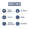 Points forts de la bande à joint autocollante en fibre de verre