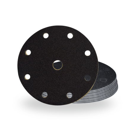 Disques abrasifs Ø150 mm auto-agrippants avec 9 trous - Lot de 10