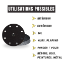 Disques abrasifs Ø150 mm auto-agrippants avec 9 trous - Utilisations possibles