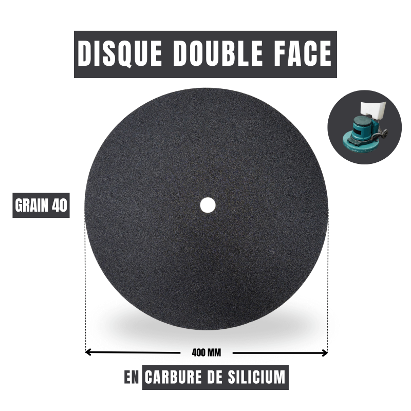 Disque abrasif double face Ø400 mm – Dimensions