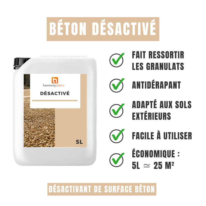 Béton désactivé - désactivant de surface