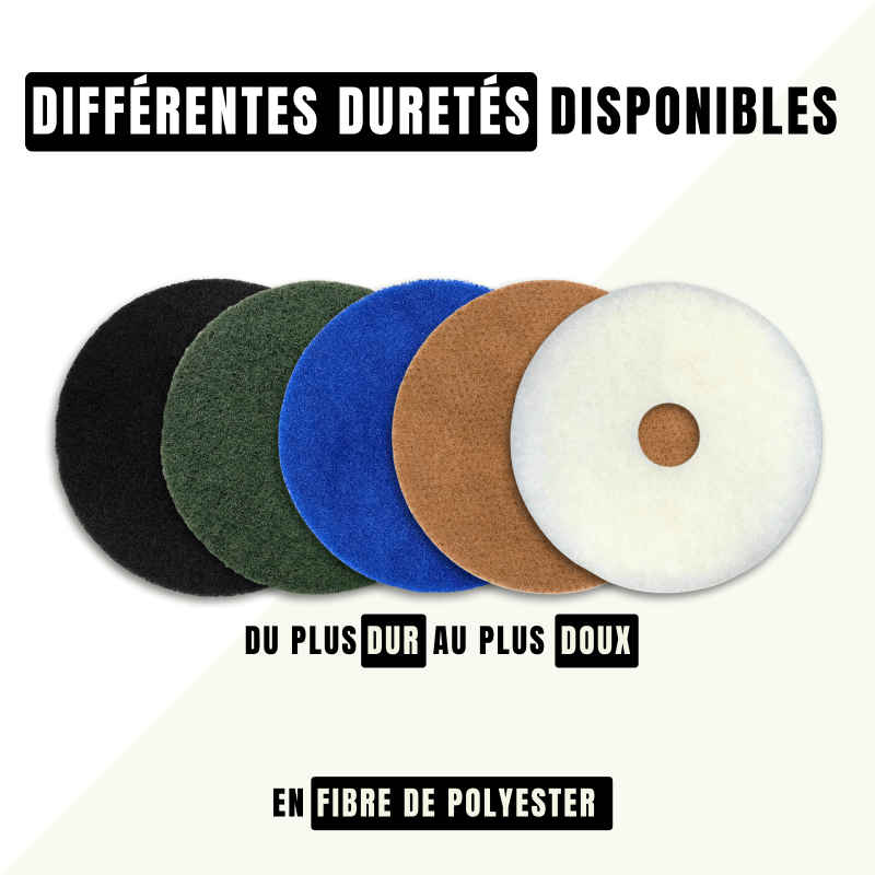 Pad monobrosse blanc (lustrage) Ø 406 - Différences