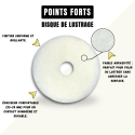Pad monobrosse blanc (lustrage) Ø 406 - Points forts