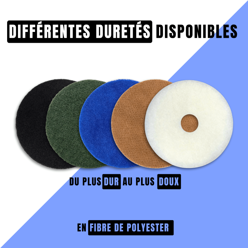 Pad monobrosse bleu (nettoyage moyen) Ø 406 - Différences