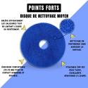 Pad monobrosse bleu (nettoyage moyen) Ø 406 - Points forts