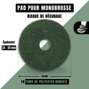Pad monobrosse vert (récurage) Ø 406 - Caractéristiques