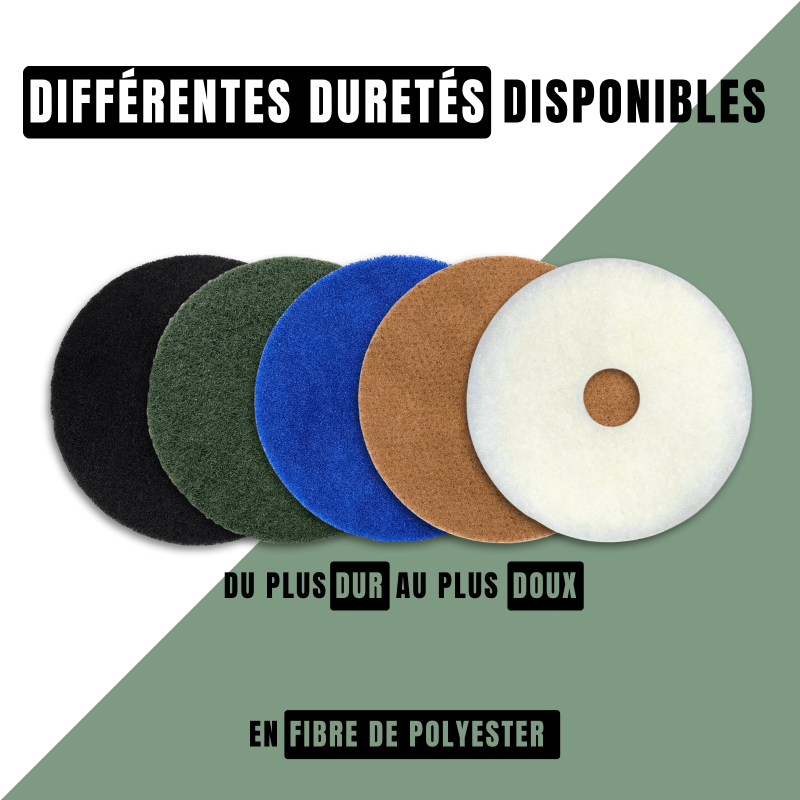Pad monobrosse vert (récurage) Ø 406 - Différences