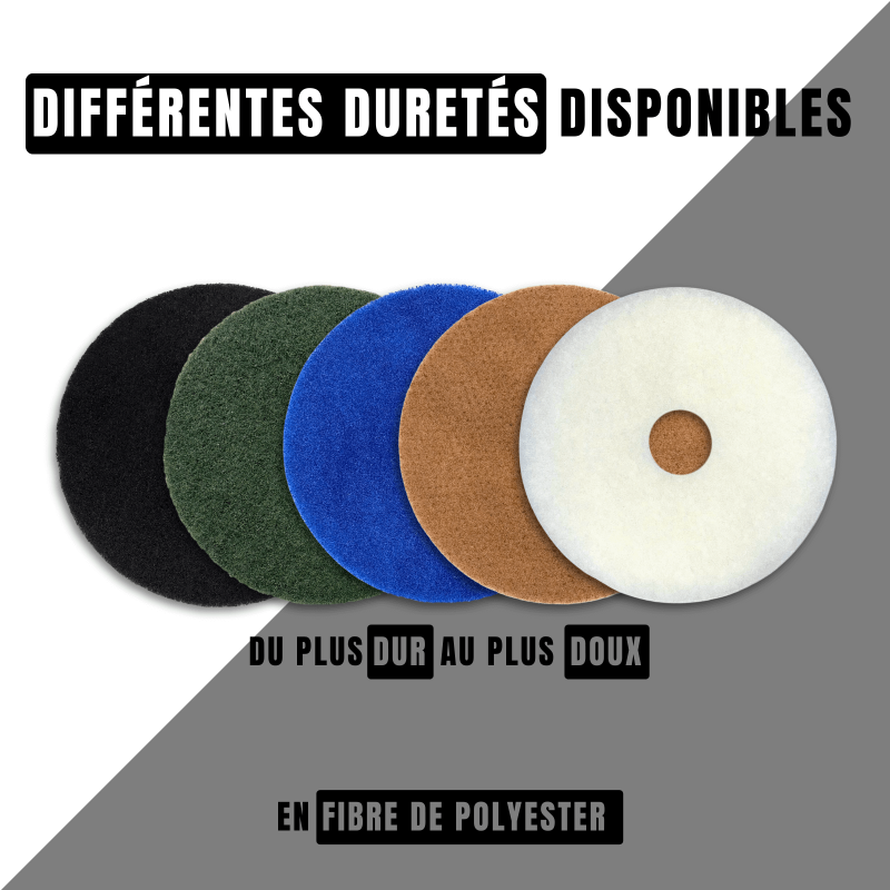 Pad monobrosse noir (décapage) Ø 406 - Différences