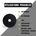 Pad monobrosse noir (décapage) Ø 406 - Utilisations possibles