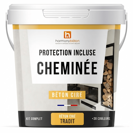 Béton Ciré Kit for Fireplace
