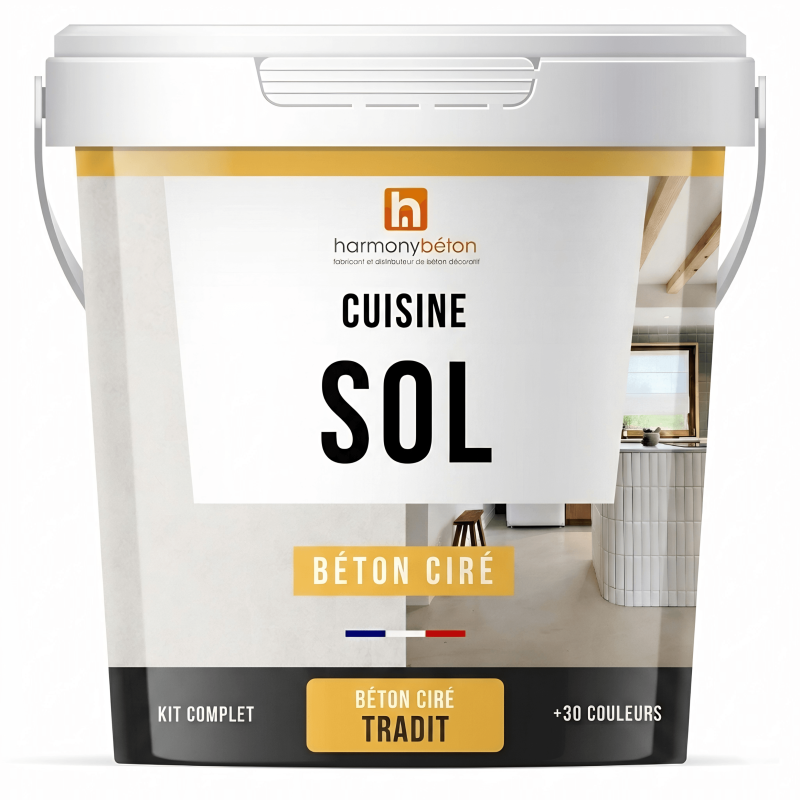 Béton ciré sol - Kit complet cuisine