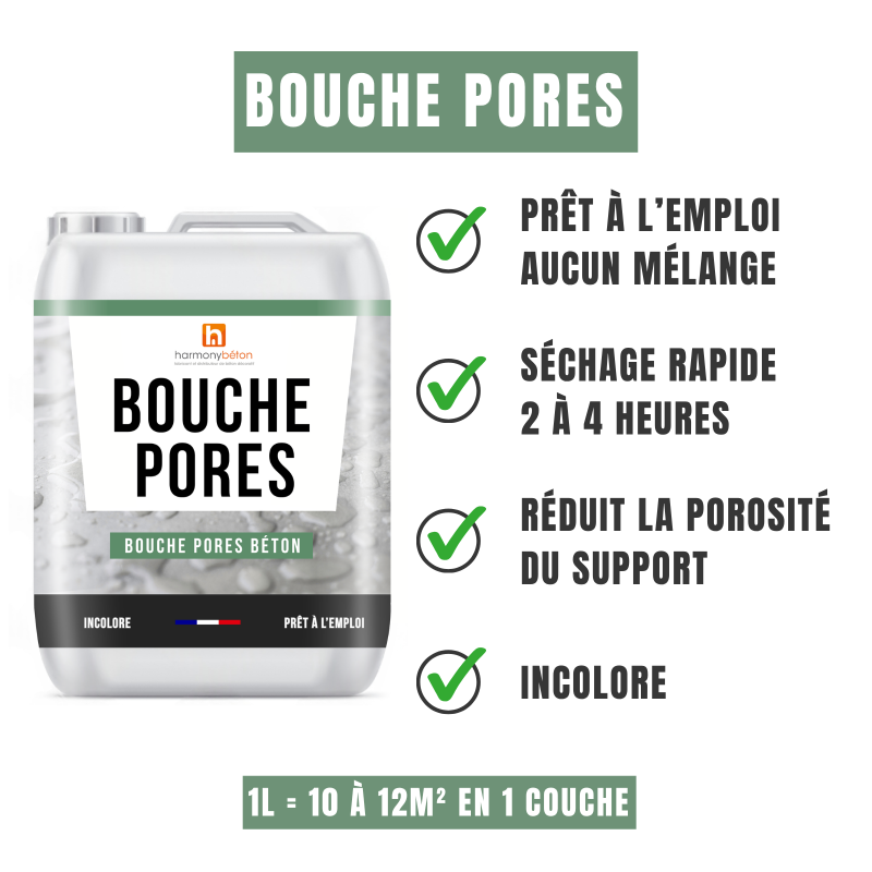 Avantages bouche pores béton