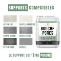 Supports compatibles bouche pores béton