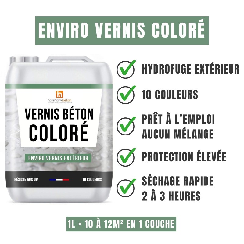 Avantages vernis béton coloré - Enviro vernis®