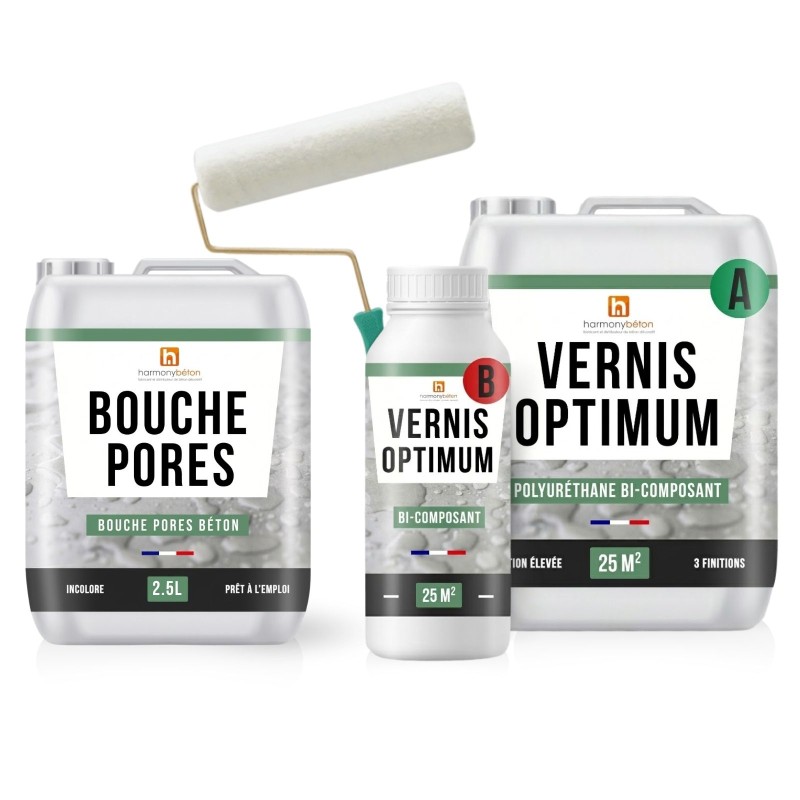 Kit bouche pores + vernis Optimum 25 m²
