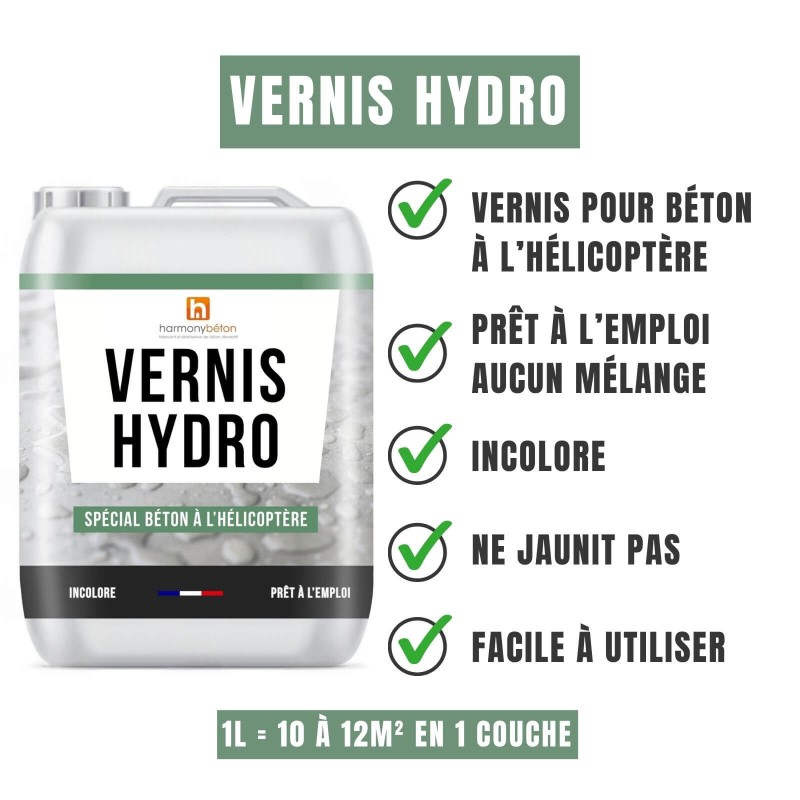 Avantages vernis Hydro® spécial béton