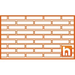 Concrete stencil - brick finish